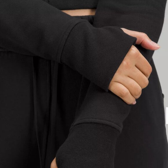 NWT LULULEMON Scuba Full-Zip Cropped Hoodie BLACK SIZE 6 SIZE 8 ALL TAGS NEW - Picture 6 of 11